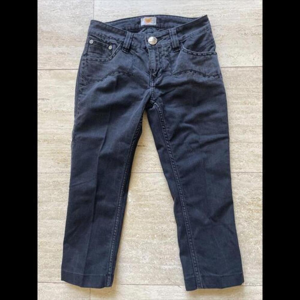 Antik Denim Jeans Size 27 Embroidered Western‎ Capri Distressed